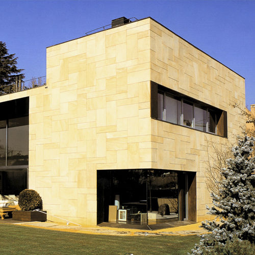 Sandstone stone slab - B45 - Pizarras J. Bernardos - for facade / wall-mounted / beige