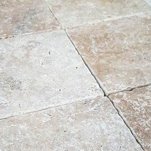 Travertine paving - B33 SEMCANTO - Pizarras J. Bernardos - outdoor / drive-over / for public spaces