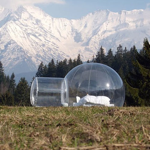 Round bubble tent - CRISTALBUBBLE - BUBBLETREE - PVC / wooden / transparent