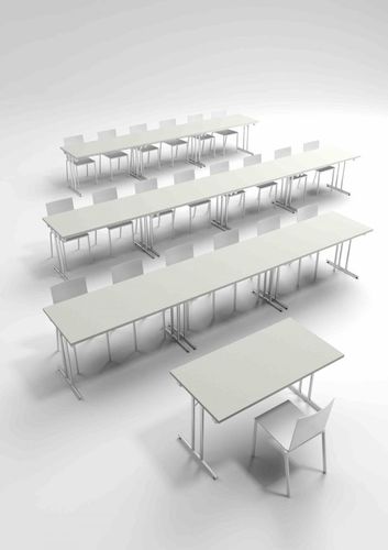 Contemporary conference table - TORINO - METAFOX - wooden / rectangular / folding