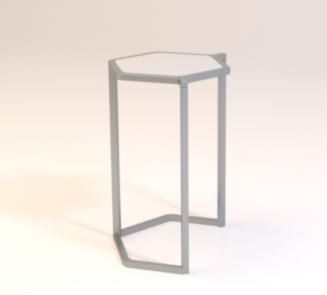Contemporary high bar table - HEXAGON - METAFOX - steel / hexagonal / stackable