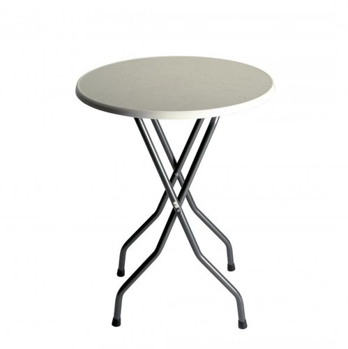 Contemporary high bar table - OKAPI H - METAFOX - polypropylene / steel / round