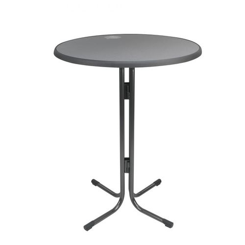 Contemporary high bar table - ORCA H - METAFOX - polypropylene / steel / round