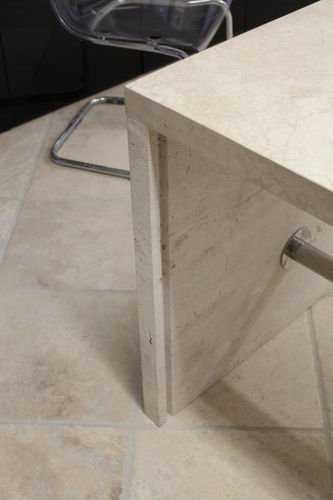 Contemporary table - Arredo di Pietra srl - natural stone / travertine / natural stone base