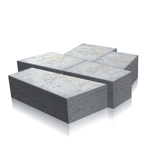 Contemporary public bench - isola - Arredo di Pietra srl - travertine / without backrest / without armrests