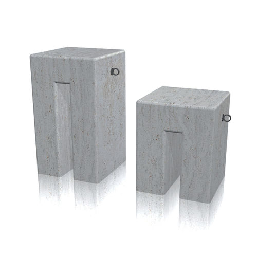 Security bollard - bridge - Arredo di Pietra srl - removable / travertine / high-resistance