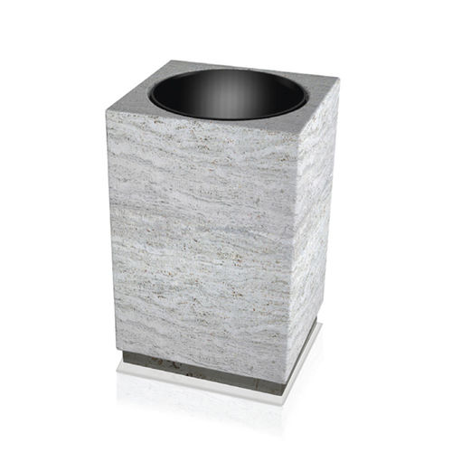 Public trash can - bino - Arredo di Pietra srl - natural stone / travertine / high-resistance