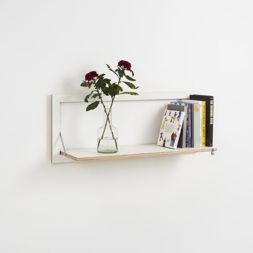 Wall-mounted shelf - FL&Auml;PPS - AMBIVALENZ - modular / contemporary / birch