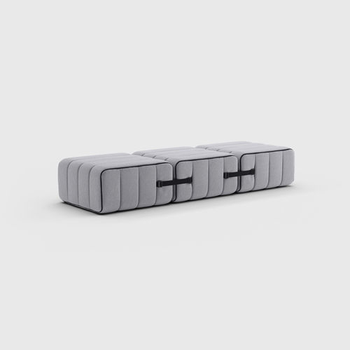 Modular upholstered bench - CURT: SET 3  - AMBIVALENZ - contemporary / fabric / for public use