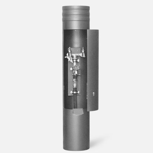 Security bollard - 300-1 - ABES S.à r.l. Public Design - parking prevention / electrical distribution / galvanised steel