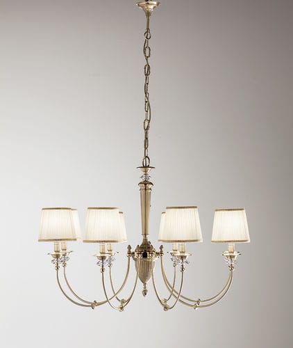 Traditional chandelier - CLASSICA - ZONCA SPA - brass / fabric / incandescent