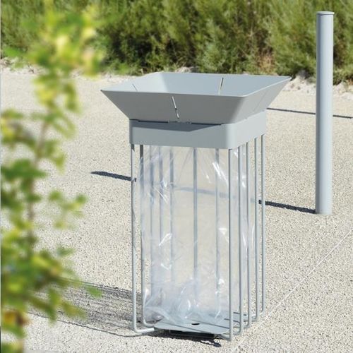 Public trash bag holder - ORIA  - univers & cité | mobilier urbain - floor-mounted / steel / contemporary