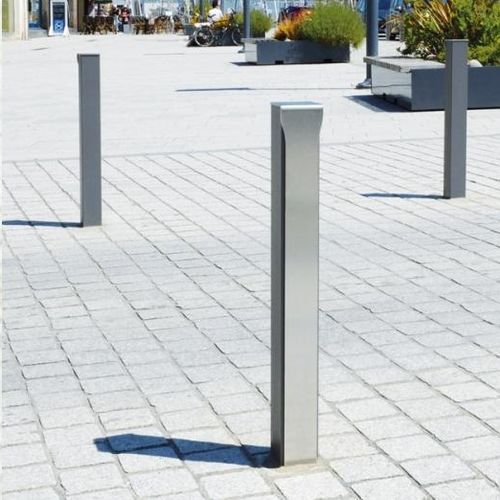 Security bollard - FUSION - univers & cité | mobilier urbain - removable / steel / stainless steel