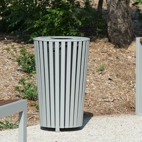 Public trash can - LUNA  - univers & cité | mobilier urbain - recycling / wall-mounted / steel