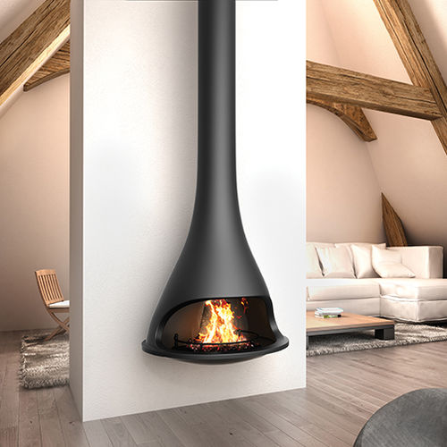 Woodburning fireplace TATIANA 997 JC BORDELET wall / contemporary / open hearth