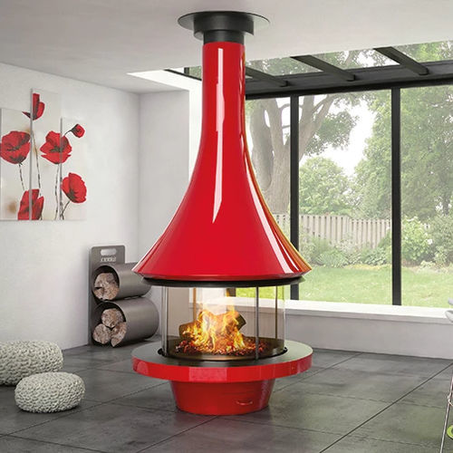 Island Fireplace Eva 992 Jc Bordelet Wood Burning Contemporary