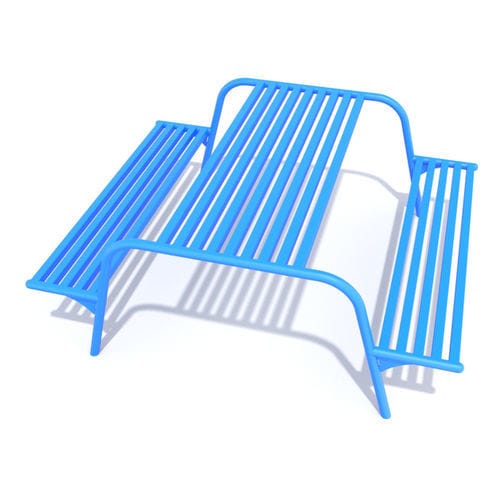 Contemporary picnic table - 6021 - BUGLO Sp.zo.o. - metal / metal base / rectangular