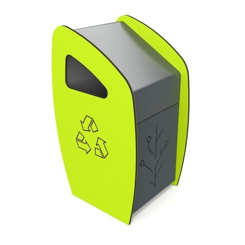 Public trash can - 6054 - BUGLO Sp.zo.o. - recycling / metal / hooded