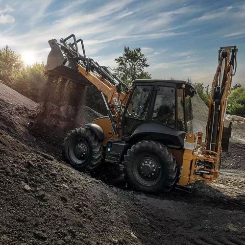Multi-function backhoe loader - 590SV - Case Construction - front / ergonomic / compact
