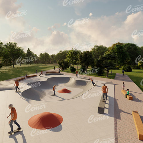Concrete skatepark - XGSP 102 - Cemer Kent Ekipmanlari San. Tic. Ltd. Sti - modular