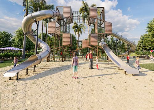 Playground structure - PARADOX - Cemer Kent Ekipmanlari San. Tic. Ltd. Sti - metal / wooden / modular