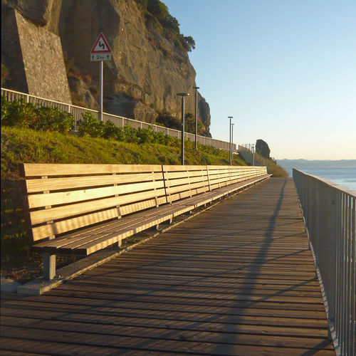 Contemporary public bench - PONENTE - VASART URBAN DESIGN - wooden / galvanised steel / stainless steel