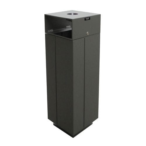 Public trash can - SIGMA - VASART URBAN DESIGN - painted metal / with built-in ashtray / with lid