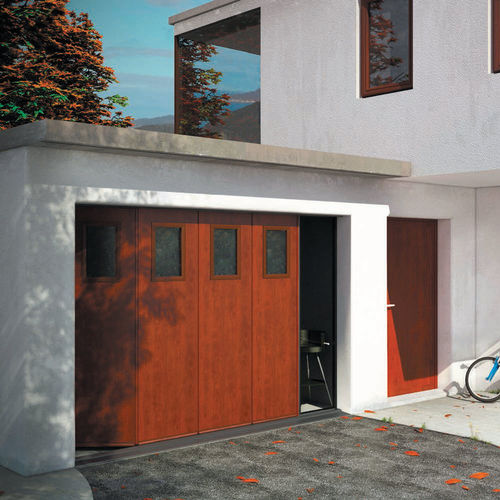 Sliding sectional garage door - SURF - FRANCIAFLEX - steel / automatic / manual