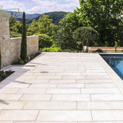 Limestone stone slab - DIETFURTER GALA CASTELLINA - Franken-Schotter GmbH & Co. KG - for floor / for facade / wall-mounted