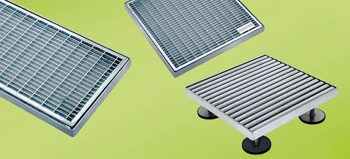 Metal drain grate - AQUADRAIN® DR - GUTJAHR Systemtechnik - for patio