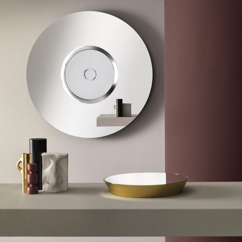 Wall-mounted mirror - OZMA - TONELLI Design - contemporary / round / metal
