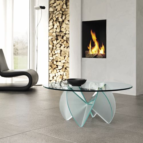 Contemporary coffee table - ROSA DEL DESERTO - TONELLI Design - glass / round / home