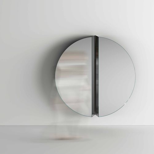 Wall-mounted mirror - SPLIT - TONELLI Design - original design / rectangular / round