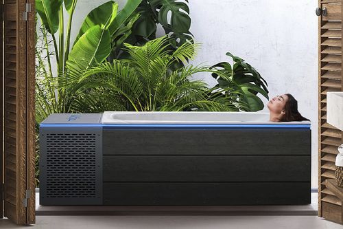 Above-ground hot tub - The Platinum Chill - Cal Spas - rectangular / 1-person / acrylic