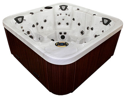 Above-ground hot tub - TRADITIONAL : UNITY - COAST SPAS - square / 5-person / home