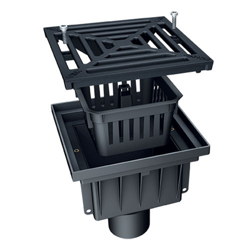 Plastic floor drain - MEAPARK - MEA Water Management - MEA Bautechnik GmbH - metal / patio / for public spaces
