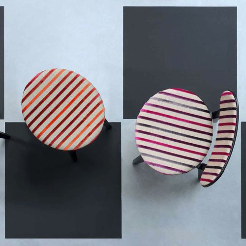 Upholstery fabric - RIAD - LELIEVRE - for curtain / striped / polyester