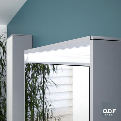 Contemporary Bathroom Cabinet 8563 11 Odf Paris Aluminum Glass Wall Mounted