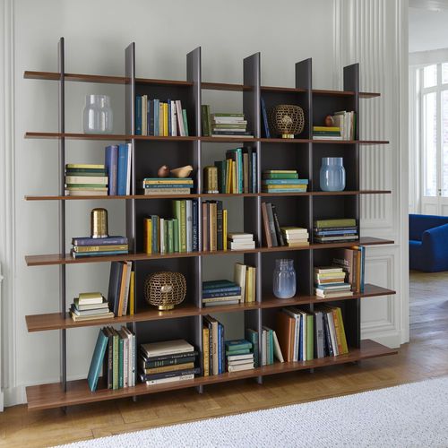 Free-standing bookcase - ALLITERATION - CINNA - contemporary / commercial / lacquered wood