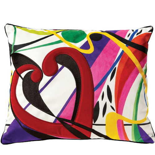 Rectangular cushion - SINAPSE CORACAO - ROCHE BOBOIS - patterned / home / fabric