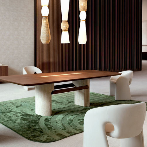 Contemporary rug - SATORI - ROCHE BOBOIS - patterned / New Zealand wool / Tencel®