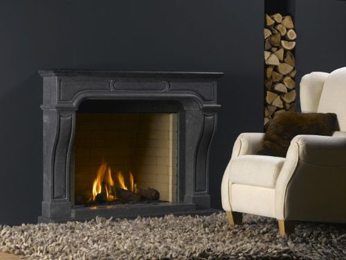 Wood-burning fireplace - ITALIAN SLATE - Ardesia Mangini A & D snc - built-in / Single-sided / open hearth
