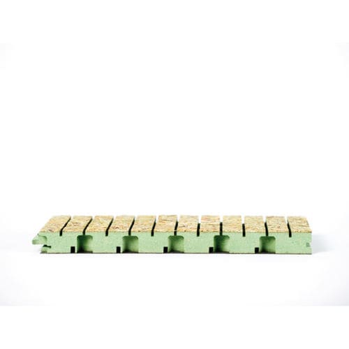 Ceiling acoustic panel - SCHLITZABSORBER - Organoid Technologies GmbH - for partition wall / for wall / rectangular