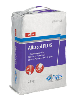 Adhesive mortar - SWISSLINE : ALBA® ALBACOL PLUS - Saint Gobain Rigips
