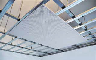 Plaster suspended ceiling - RIGITON®ELEGANCE - Saint Gobain Rigips - tile / acoustic / perforated