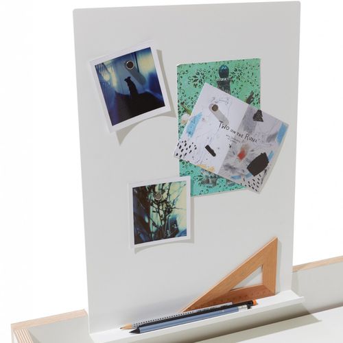 Magnetic board - FLAI - Mueller Moebelwerkstätten - white / desktop / steel