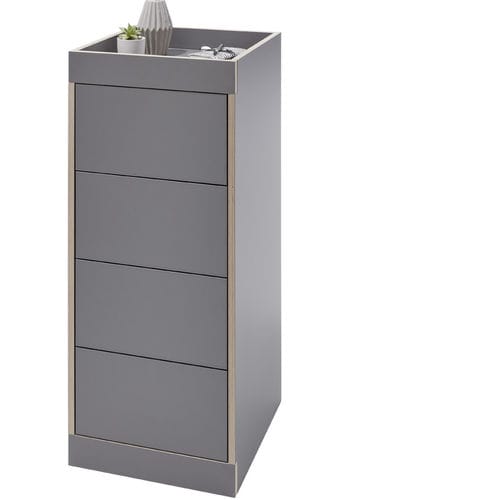 Contemporary chiffonier - FLAI  - Mueller Moebelwerkstätten - birch / plywood / white