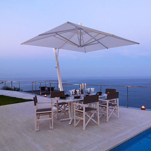 Square parasol - EFESTO - Crema Outdoor S.r.l. - round / cantilever / acrylic fabric
