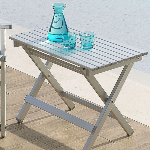 Contemporary table - PERSEO - Crema Outdoor S.r.l. - aluminium / stainless steel / aluminum base