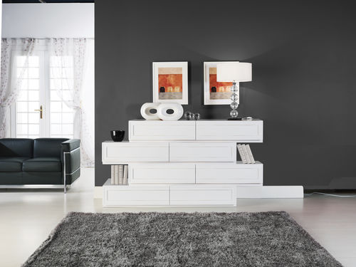 Contemporary chest of drawers - Q-BOX ROSSO 9698 - F.LLI MIRANDOLA SAS - wooden / not specified / white